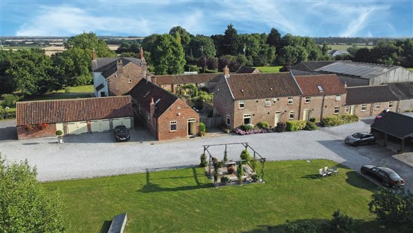 View of the cottages from the air